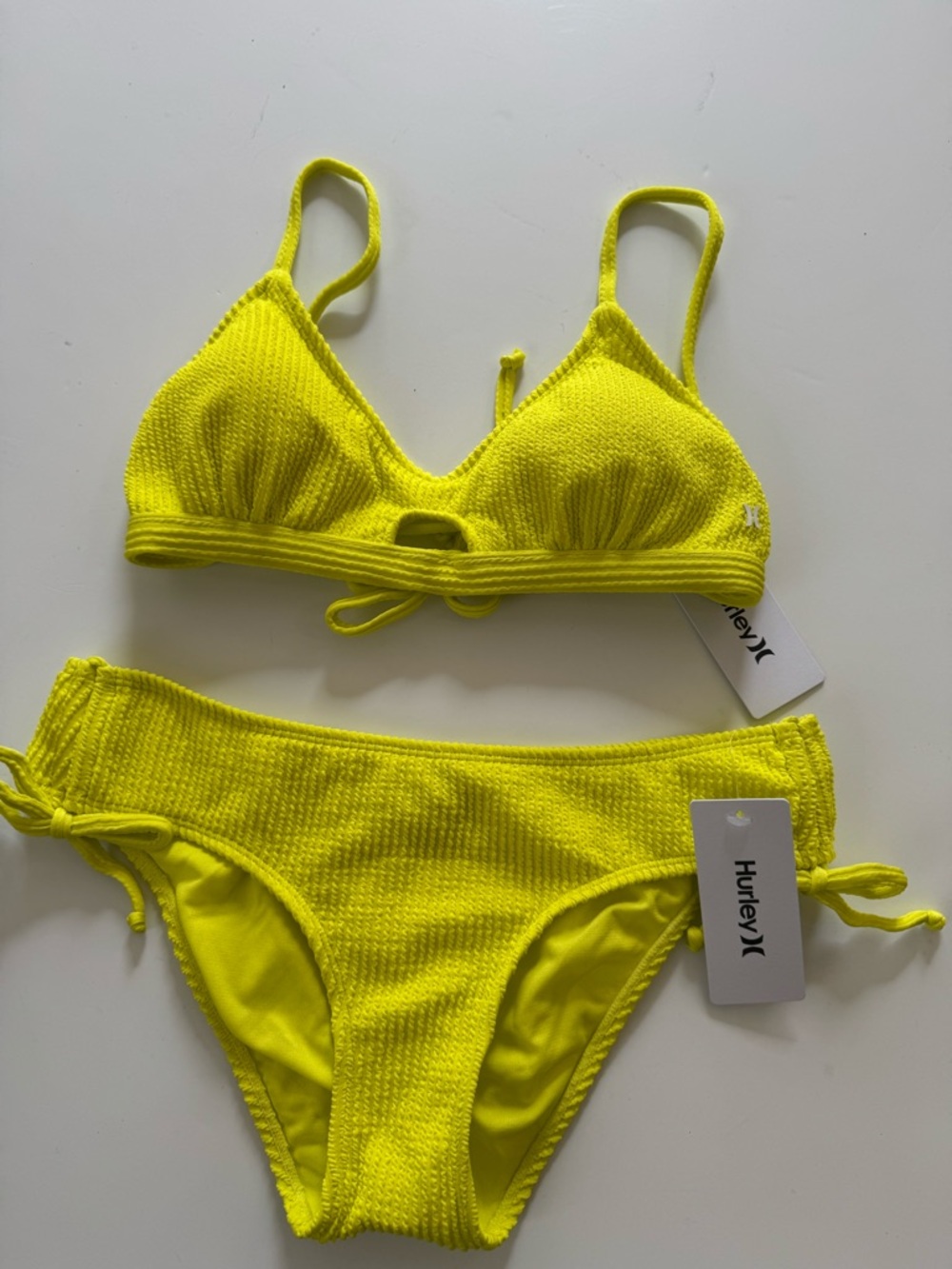 Hurley Yellow Ribbed Bikini Set - Picture 5 of 6